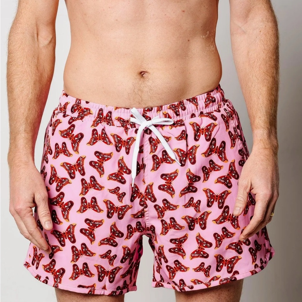 💞HP💞 Kortni Jeane Pink and Red Butterfly Swim Trunks